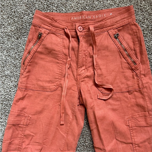 NWOT American Eagle Dreamy Drape Line Baggy Wide Leg Cargo Pant - Picture 4 of 5